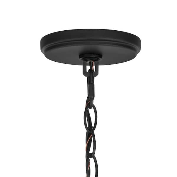 Highgate 6-Light Matte Black Chandelier without Glass Shade