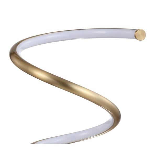 Scribble 19.75 in. Gold Modern Dimmable Metal Integrated LED Table Lamp