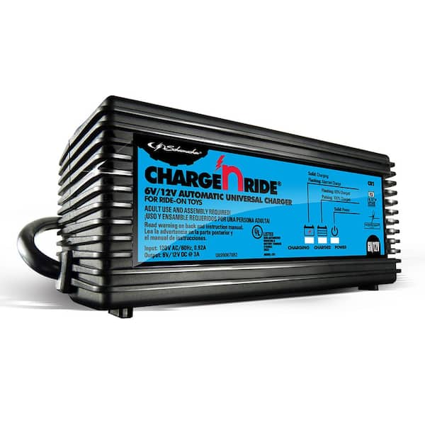 Charge ‘n Ride 6-Volt/12-Volt 3-Amp Universal Battery Charger for Ride-on Toys – Fully Automatic