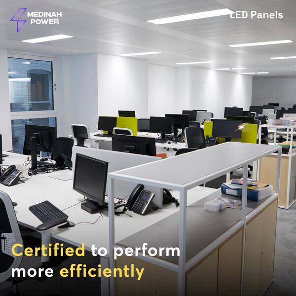 1x4 LED Back-Lit Panel, Adjustable Watt and CCT with 12V Aux and Usmart Cover (4-Pack)