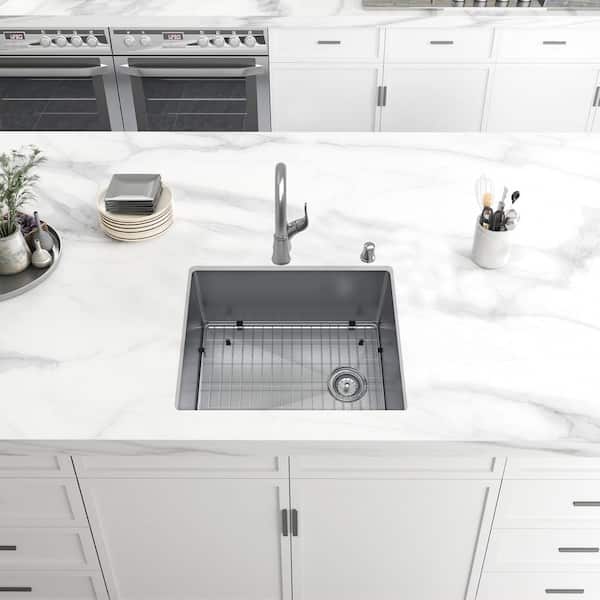 All-in-One Undermount Stainless Steel 23 in. Kitchen Sink