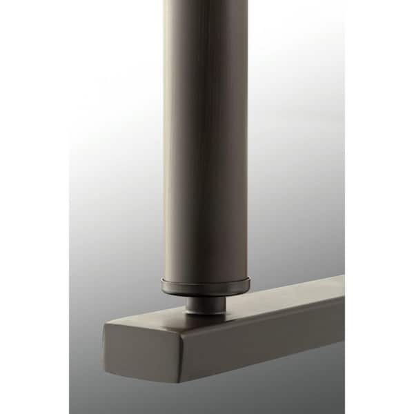 Cherish Collection 6-Light Antique Bronze White Linen Shade Coastal Chandelier Light