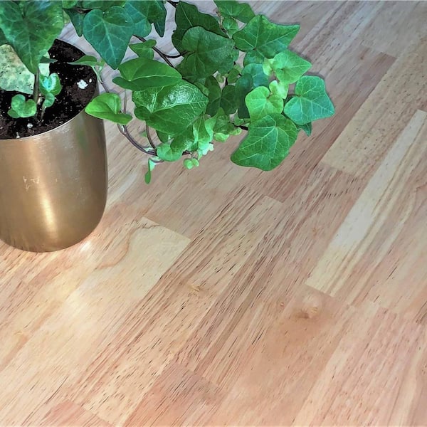 6 ft. L x 25 in. D Unfinished Hevea Solid Wood Butcher Block Countertop With Eased Edge