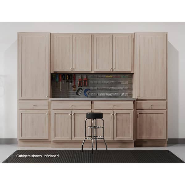 36 in. W x 24 in. D x 34.5 in. H Assembled Sink Base Kitchen Cabinet in Unfinished with Recessed Panel