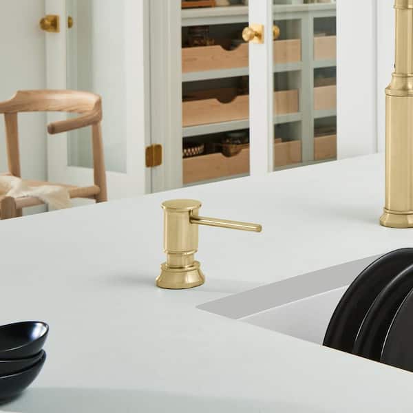 Empressa Deck-Mounted Soap/Lotion Dispenser in Satin Gold