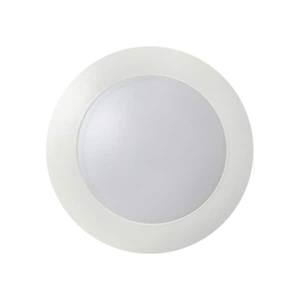 7.5 in. White Integrated LED Miniature Disk Flush Mount Ceiling Light Fixture (6-Pack)