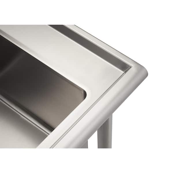 41.7 in. x 24 in. x 49.2 in. Stainless Steel Utility Sink with Pull out Faucet
