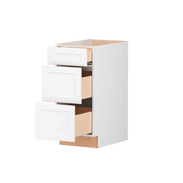 Designer Series Melvern Assembled 18x34.5x23.75 in. Drawer Base Kitchen Cabinet in White