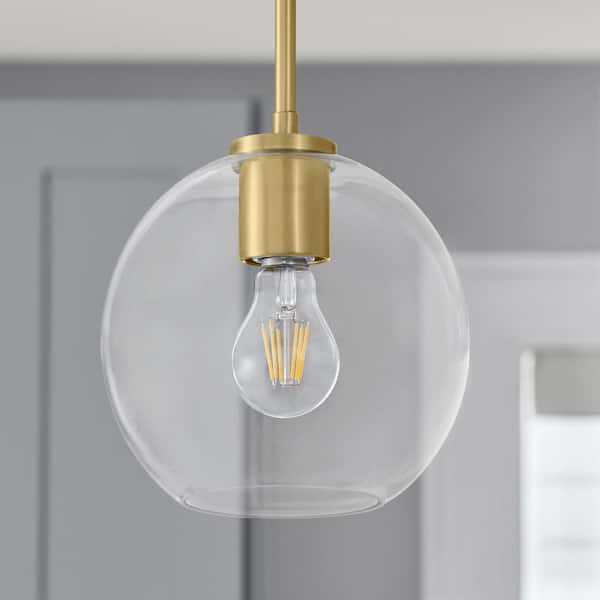 2-1/4 in. Fitter Small Clear Glass Globe Pendant Lamp Shade