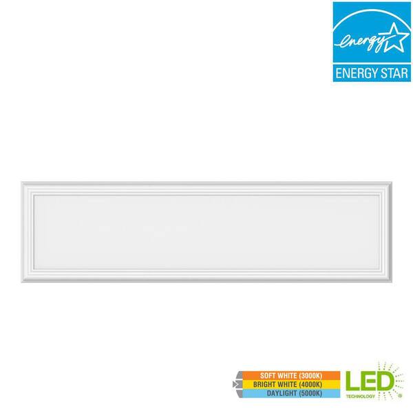 1 ft. x 4 ft. 50W Dimmable White Integrated LED Edge-Lit Deco Flat Panel Flush Mount Ceiling Light with CCT