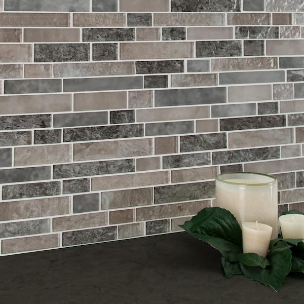 Savoy Interlocking 12 in. x 12 in. x 8mm Glass Mesh-Mounted Mosaic Tile (10 sq. ft. / case)