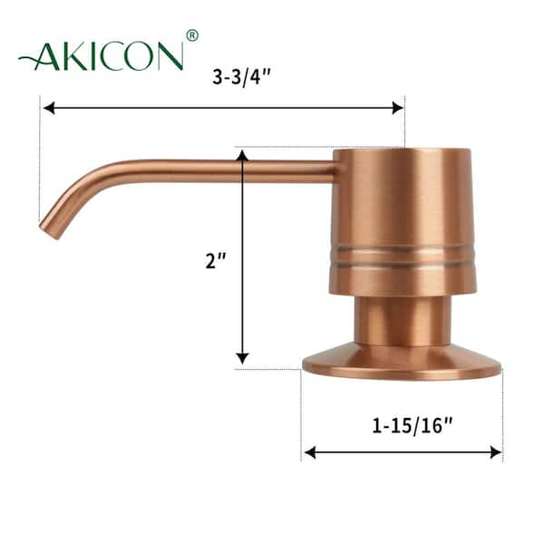 Built in Copper Soap Dispenser Refill from Top with 17 oz. Bottle
