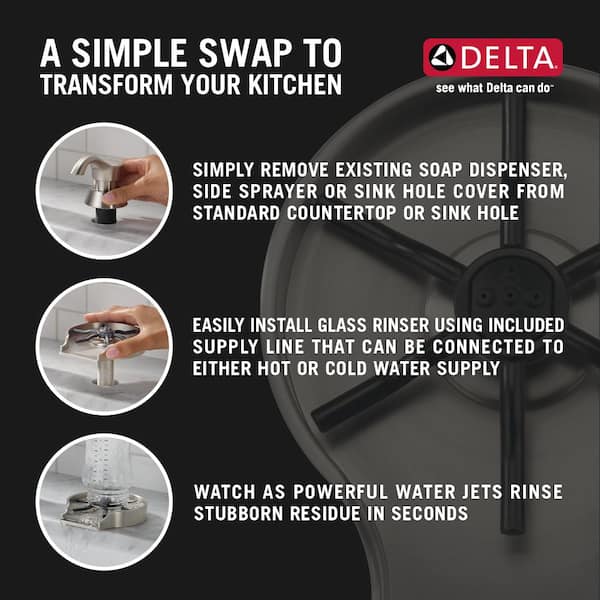 4 in. Glass Rinser in SpotShield Stainless