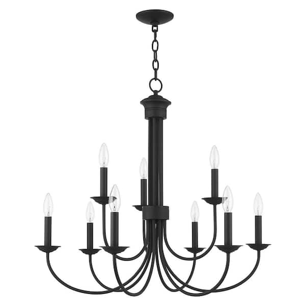 Estate 9 Light Black Chandelier