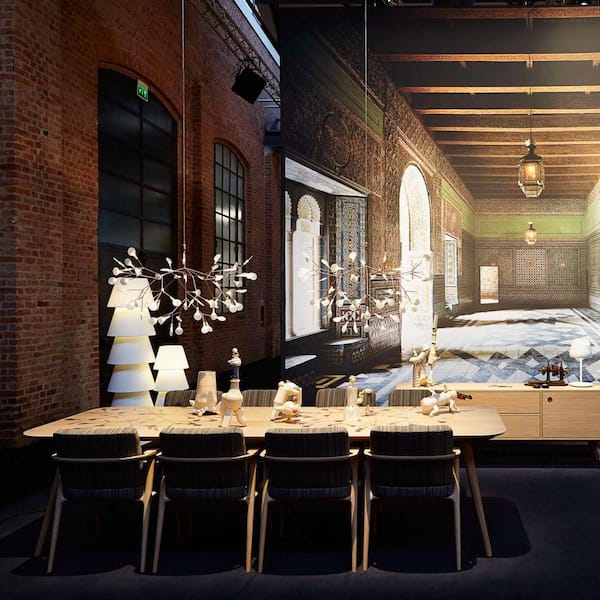 Postmodern 15-Watt 45-Light Integrated LED Rose Gold Unique Modern Linear Chandelier