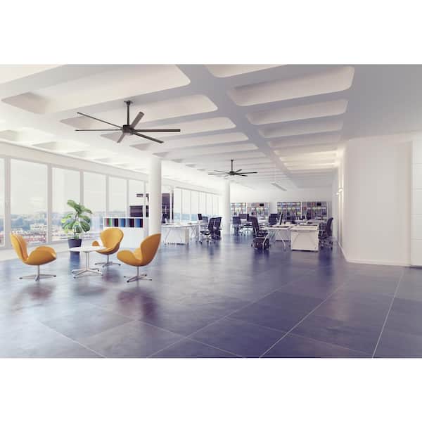 E-Series - (E12) 3600, Indoor Ceiling Fan (6 Blades), 11 ft. Diameter, Stealth Black, Variable Speed Controller