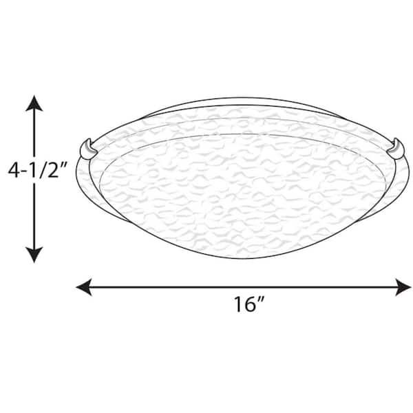 16 in. Dome Collection 24-Watt Brushed Nickel Integrated LED Flush Mount