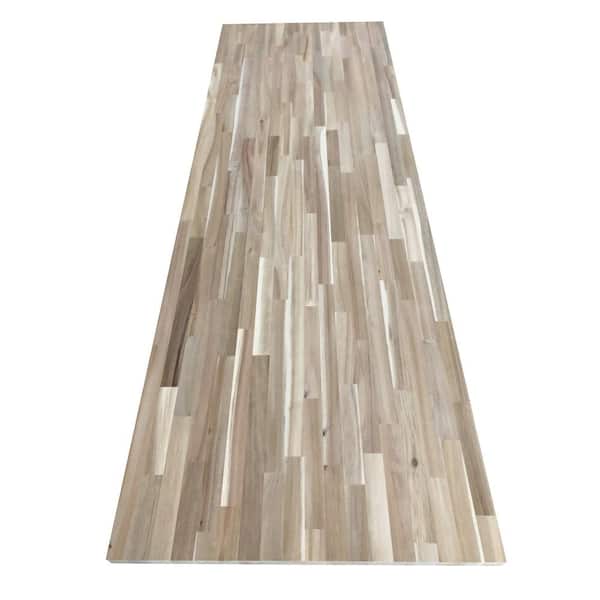 6 ft. L x 25 in. D Unfinished Acacia Butcher Block Countertop in With Standard Edge