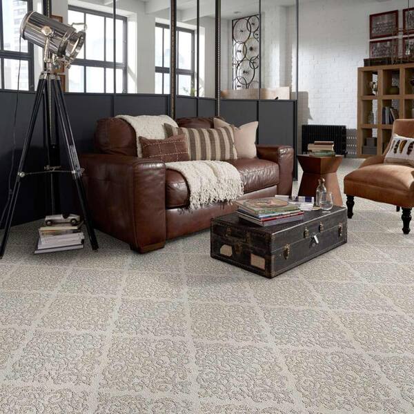 Copenhagen - Meditative - Gray 42.1 oz. Nylon Pattern Installed Carpet
