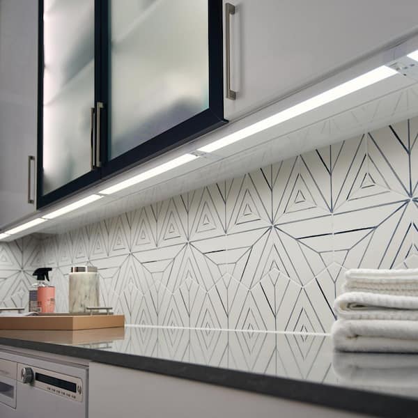 4U Series 22 in. 3000K LED Textured White Under Cabinet Light with Frosted Diffuser