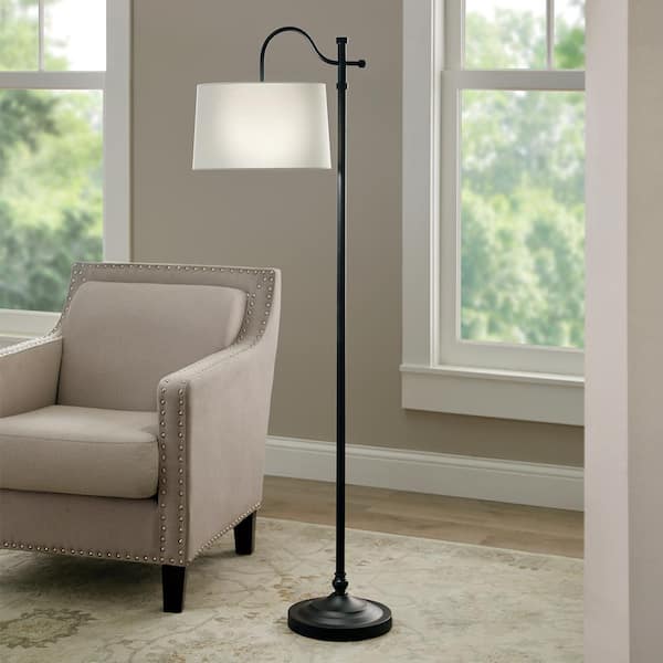 Carver 58 in. Black Downbridge Floor Lamp