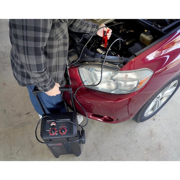 DSR ProSeries Automotive 6-Volt/12-Volt 225-Amp Manual Wheel Battery Charger and Jump Starter
