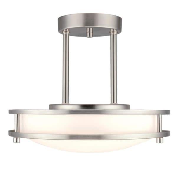 75-Watt Brushed Nickel Integrated Dimmable ENERGY STAR LED Semi-Flush Mount