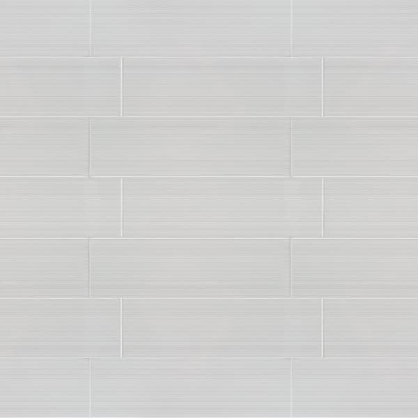 Moonlight Gray 6 in. x 20 in. Glossy Ceramic Wall Tile (10.76 sq. ft./Case)