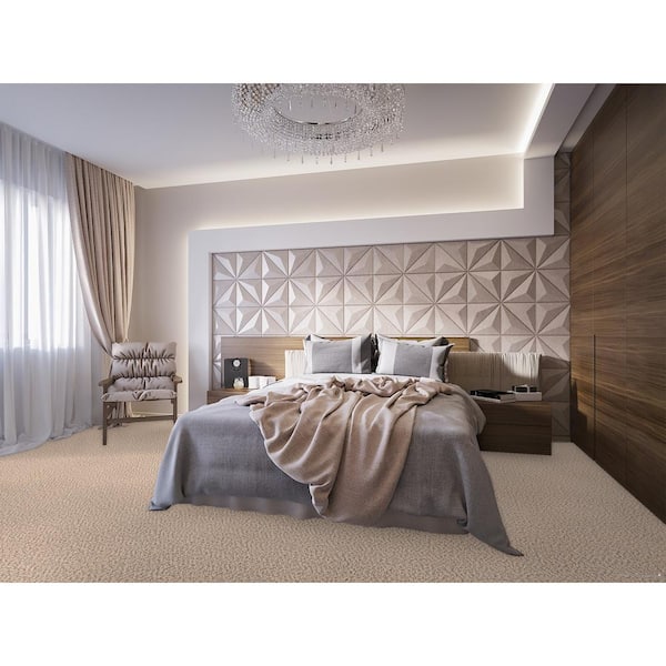 Dream Wish  - Desire - Beige 32 oz. SD Polyester Texture Installed Carpet