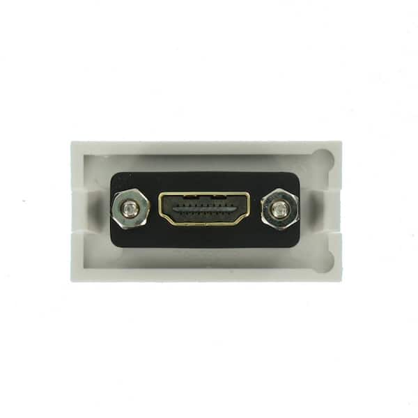 HDMI Feedthrough Multimedia Outlet System (MOS) Module, White