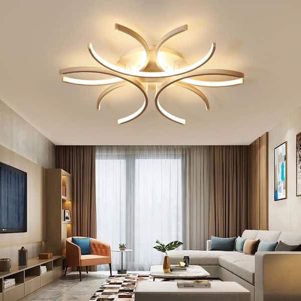 23.6 in. Modern Flowers Design Integrated LED Flush Mount Ceiling Light