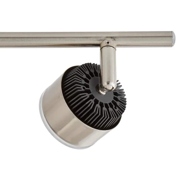 Burgate 2 ft. 4-Light Brushed Nickel Integrated LED Fixed Track Lighting Kit