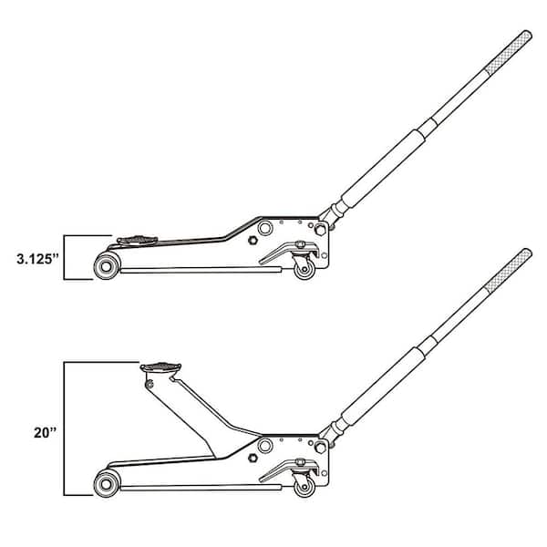 3-Ton Low Profile Car Jack with Quick Lift