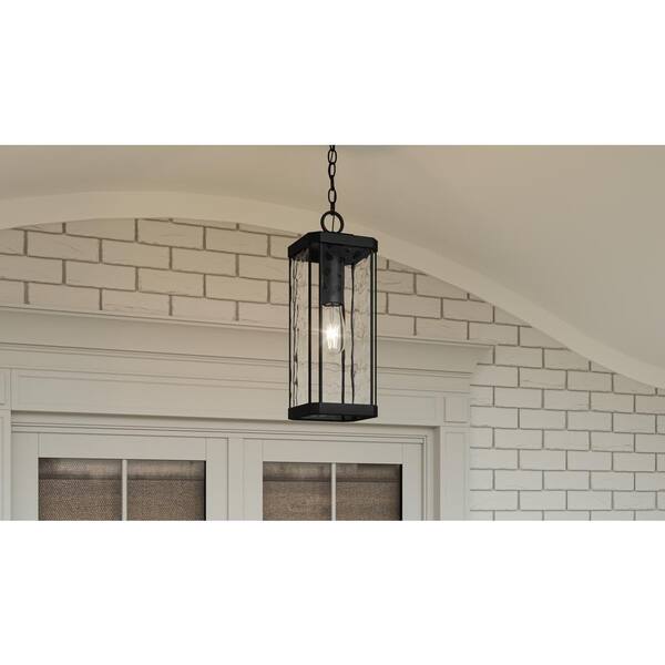 Balchier 1-Light Matte Black Outdoor Pendant Light