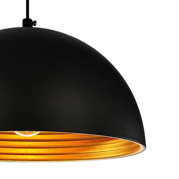 Modest 1 Light Down Mini Pendant With Black Finish