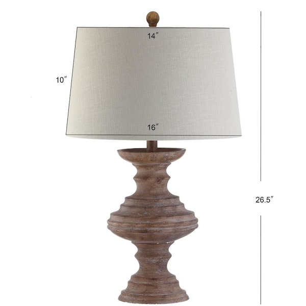 Scarlett 26.5 in. Brown Resin Table Lamp