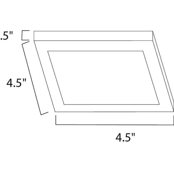 Wafer 4.5 in. White Integrated LED Flushmount Light