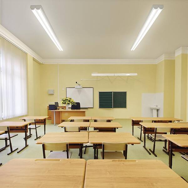 8 ft. 450-Watt Equivalent Integrated LED White Strip Light Fixture  9000 Lumens 90-Watts 4000K Bright White (8-Pack)