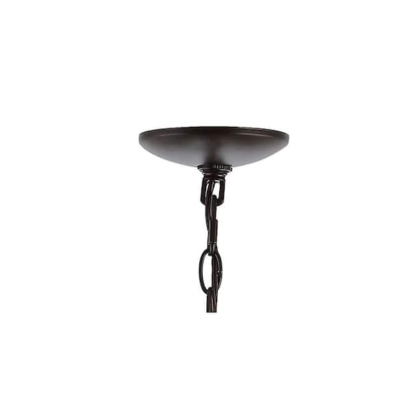 Gatsby 23 in. 4-Light Oil Rubbed Bronze Adjustable Iron Rustic Glam Farmhouse LED Pendant