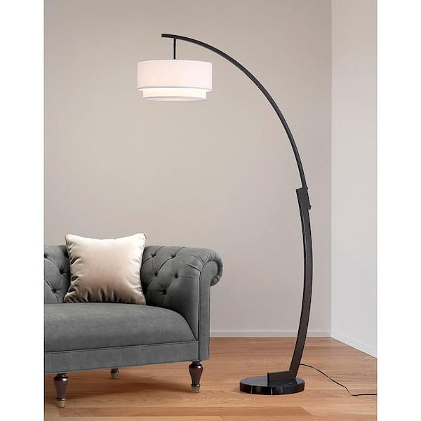 Arc 81 in. Dark Bronze Arc Metal Floor Lamp