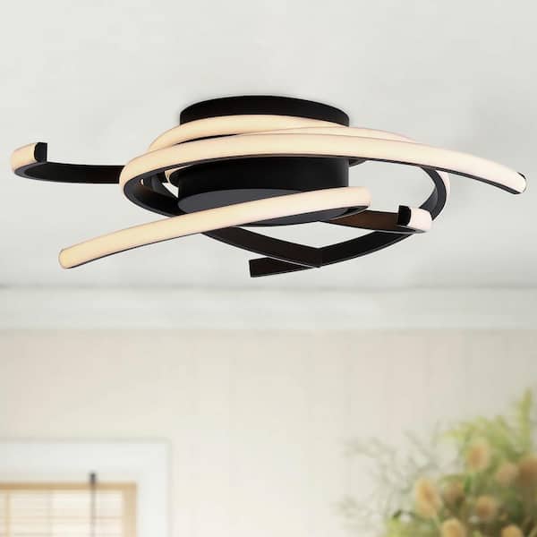 22 in. 1-Light Modern Linear LED Flush Mount Ceiling Lighting Fixtures