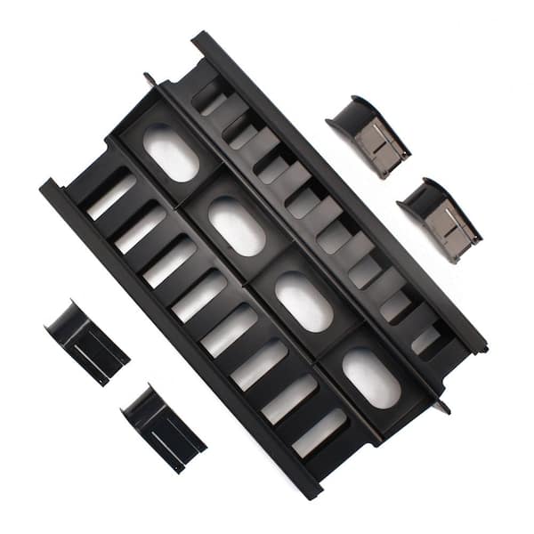 Cable Management Solutions 2RU 3 in. x 3 in. Front 2 in. x 4 in. Rear Horizontal Cable Management, Black