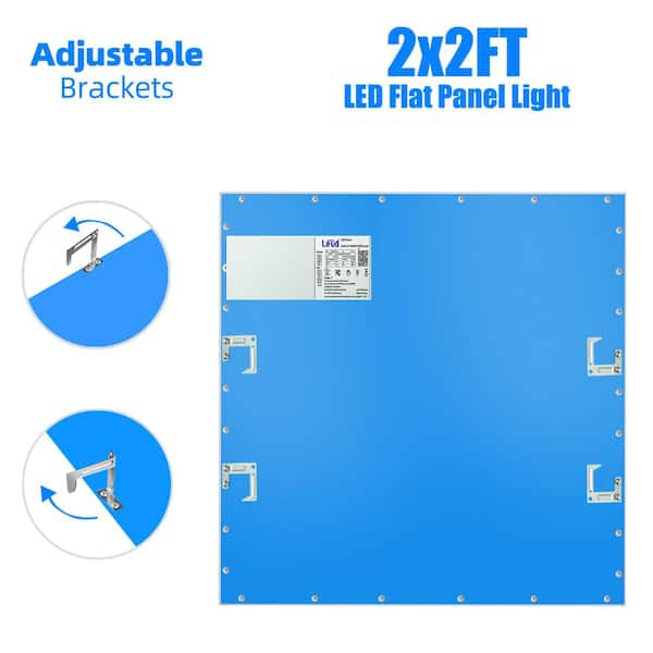 2 ft. x 2 ft. 5800 Lumens Integrated White LED Panel Light Office Lighting 5000K(2-Pack)