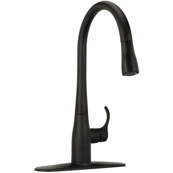 Simplice Single-Handle Pull-Down Sprayer Kitchen Faucet with DockNetik and Sweep Spray in Matte Black