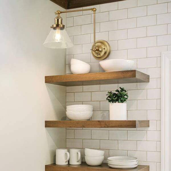 Augustin Wall Mount Sconce in Satin Gold