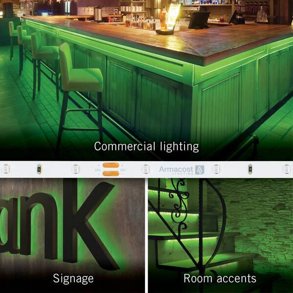 RibbonFlex Pro 24-Volt Green LED Strip Light Tape 30 LED/m 16 ft. (5m)