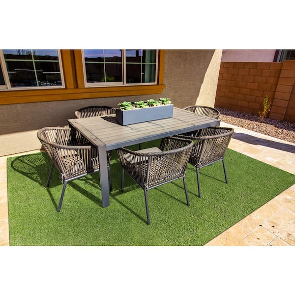 Emerald Green Precut Turf 7.5 ft. x 10 ft. Artificial Grass Rug