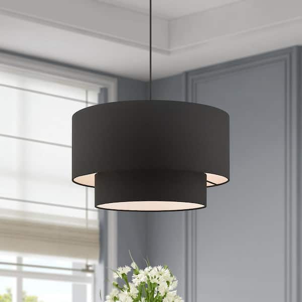 Hillcott 3 Light Black Pendant