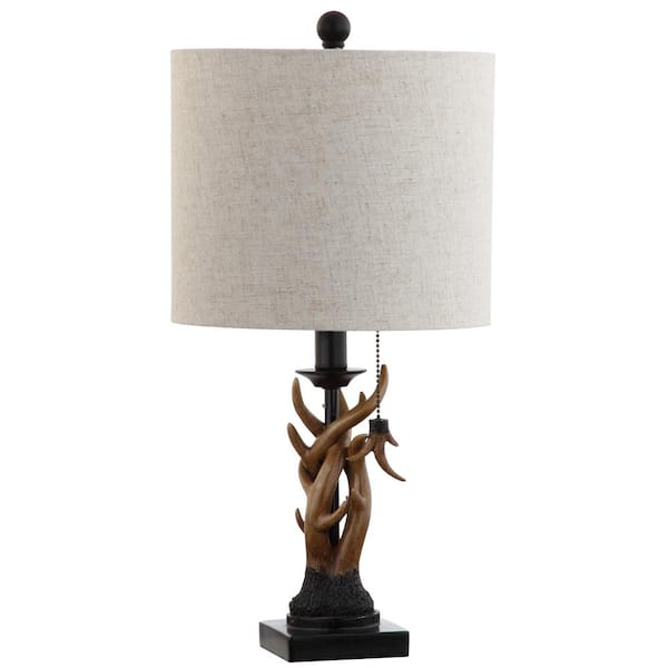 Gaston 20.5 in. Brown Resin Mini Table Lamp