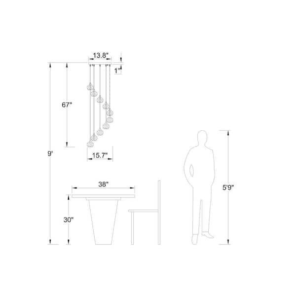 10-Light Gold Albany Unique Tiered Chandelier with Crystal Accents